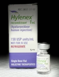 Hylenex hyaluronidase vial used to dissolve HA filler